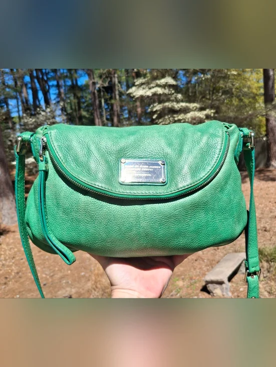 Marc By Marc Jacobs Emerald Green Leather Classic Q Natasha Crossbody Bag - Picture 2 of 16